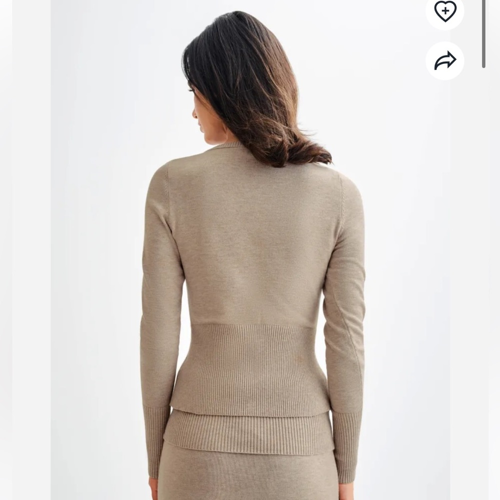 Meshki Taupe Knit Cardigan